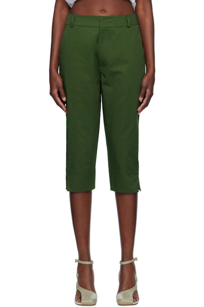 Зеленые укороченные брюки из саамского габардина Renaissance Renaissance
Зеленые укороченные брюки из саамского габардина Renaissance Renaissance