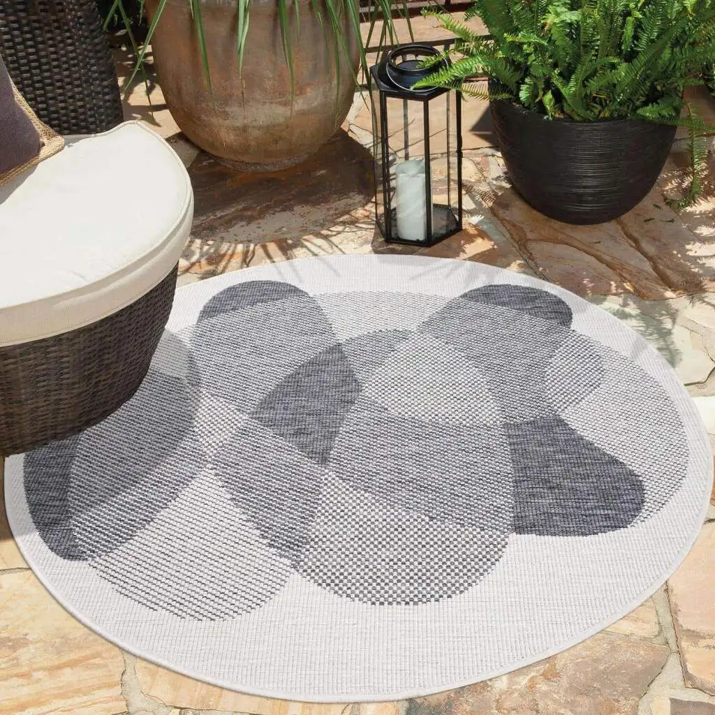 Ковер Carpet City для улицы "DUO RUG 5835", круглый, двусторонний ковер, устойчивый к атмосферным воздействиям внутри и снаружи, на балконе, террасе, в гостиной Ø 120 см, серый
Ковер Carpet City для улицы "DUO RUG 5835", круглый, двусторонний ковер, устойчивый к атмосферным воздействиям внутри и снаружи, на балконе, террасе, в гостиной Ø 120 см, серый