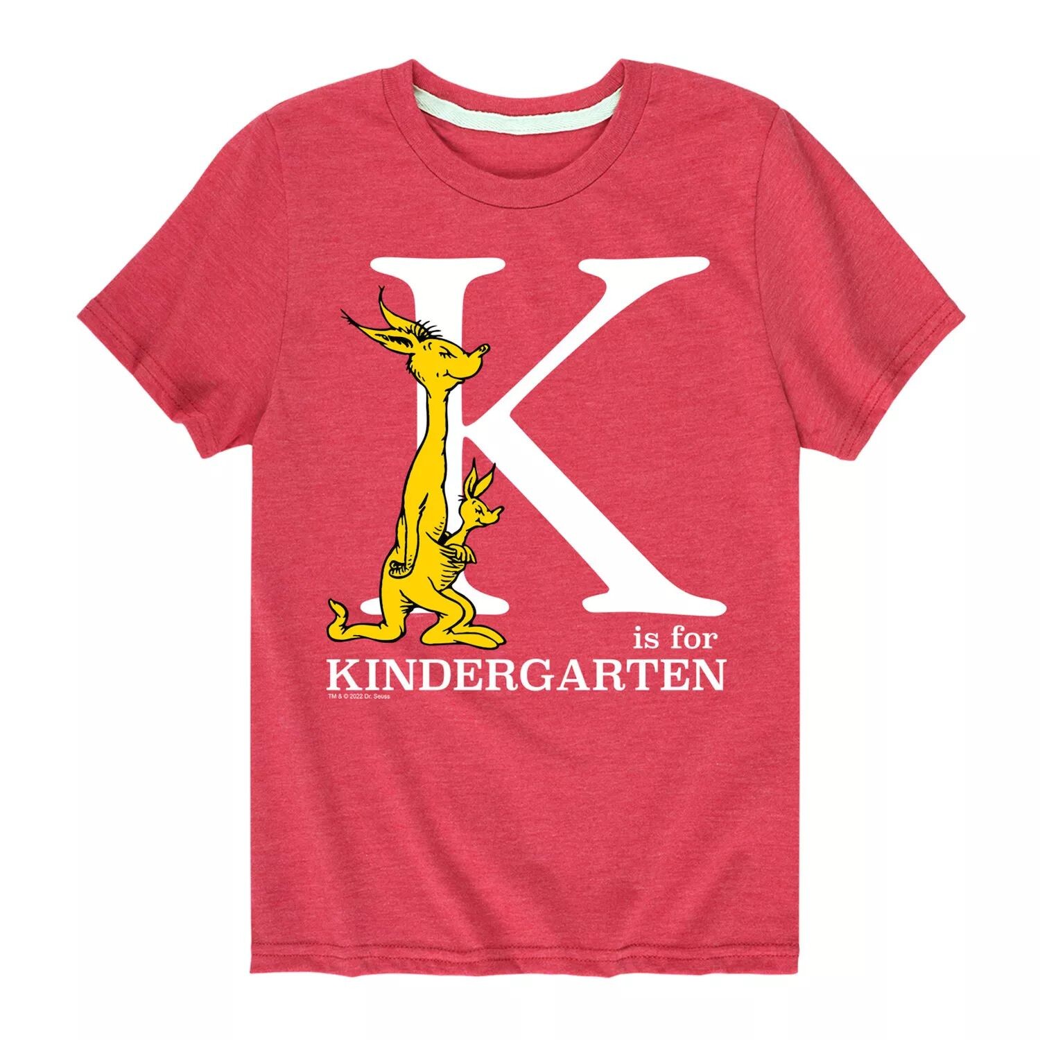 Футболка с рисунком «Доктор Сьюз К» для мальчиков 8–20 лет для детского сада Licensed Character, красный 
Футболка с рисунком «Доктор Сьюз К» для мальчиков 8–20 лет для детского сада Licensed Character, красный