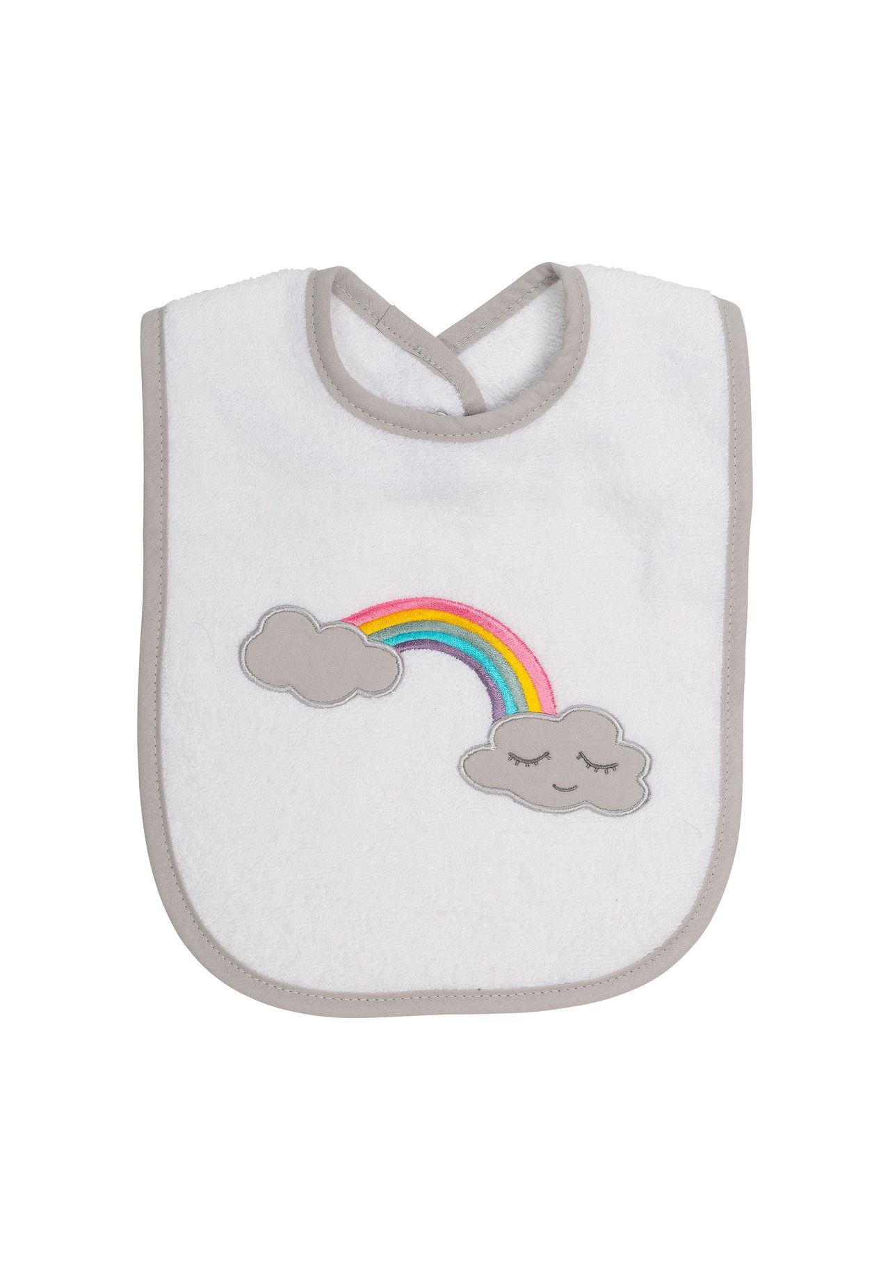 Нагрудник-облако мягкий радужный белый Smithy
Нагрудник-облако мягкий радужный белый Smithy