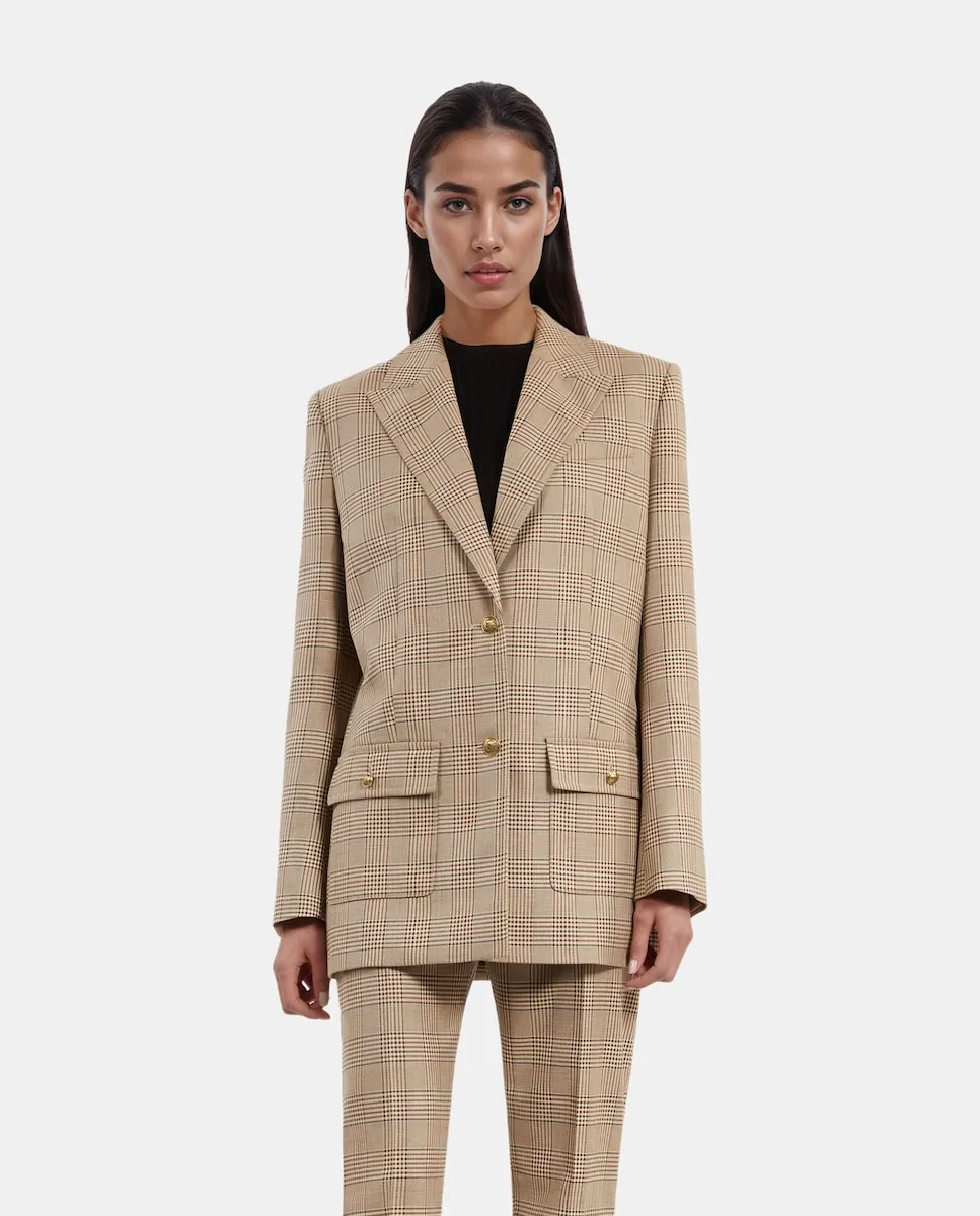 Женский прямой пиджак в стиле «Принц Уэльский» The Kooples, бежевый
Женский прямой пиджак в стиле «Принц Уэльский» The Kooples, бежевый
