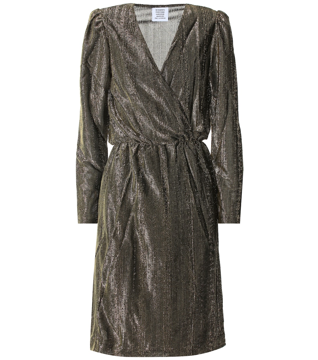 Платье-халат с металлическим отливом Vetements, золотой
Платье-халат с металлическим отливом Vetements, золотой