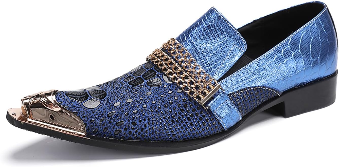 Мужские лоферы Santimon, кожаные слипоны с золотой цепочкой, блестящие туфли для мужчин - для вечеринок, диско, свадеб, с металлическим носком
Мужские лоферы Santimon, кожаные слипоны с золотой цепочкой, блестящие туфли для мужчин - для вечеринок, диско, свадеб, с металлическим носком