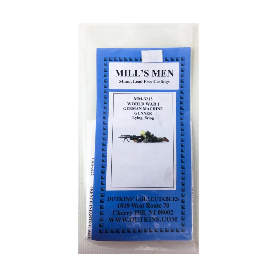Немецкий - ПулеметчикЛежит, Стрельба, Mill's Men - WWI (54mm)
Немецкий - ПулеметчикЛежит, Стрельба, Mill's Men - WWI (54mm)