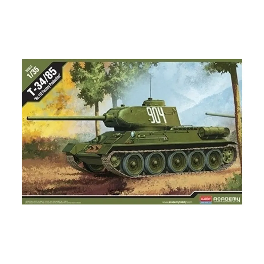 Т-34/85 №112 Заводского производства, Military Model Kits (1:35) (Academy Hobby)
Т-34/85 №112 Заводского производства, Military Model Kits (1:35) (Academy Hobby)