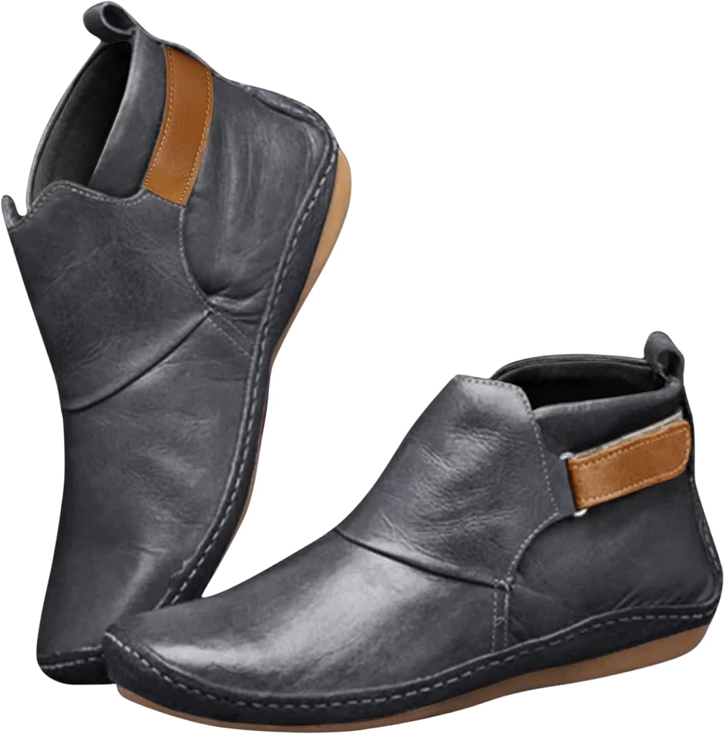 Женские ботинки Wankang на низком каблуке Челси, из искусственной кожи, с заостренным носком, широкие, без шнуровки, короткие ботильоны, серый
Женские ботинки Wankang на низком каблуке Челси, из искусственной кожи, с заостренным носком, широкие, без шнуровки, короткие ботильоны, серый