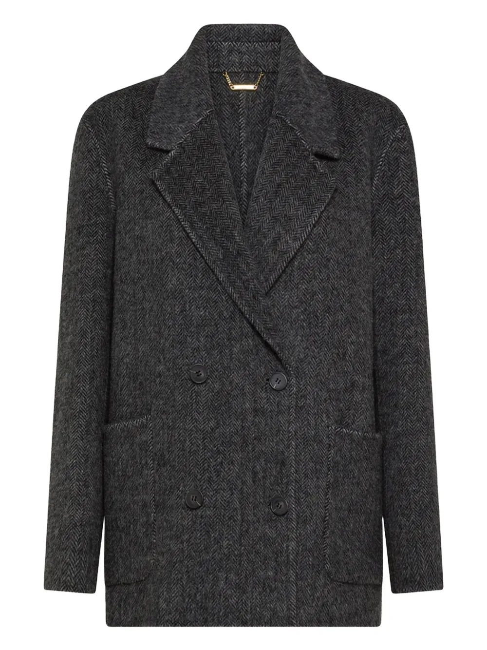 Двубортное пальто с елочным узором Seventy, серый
Двубортное пальто с елочным узором Seventy, серый