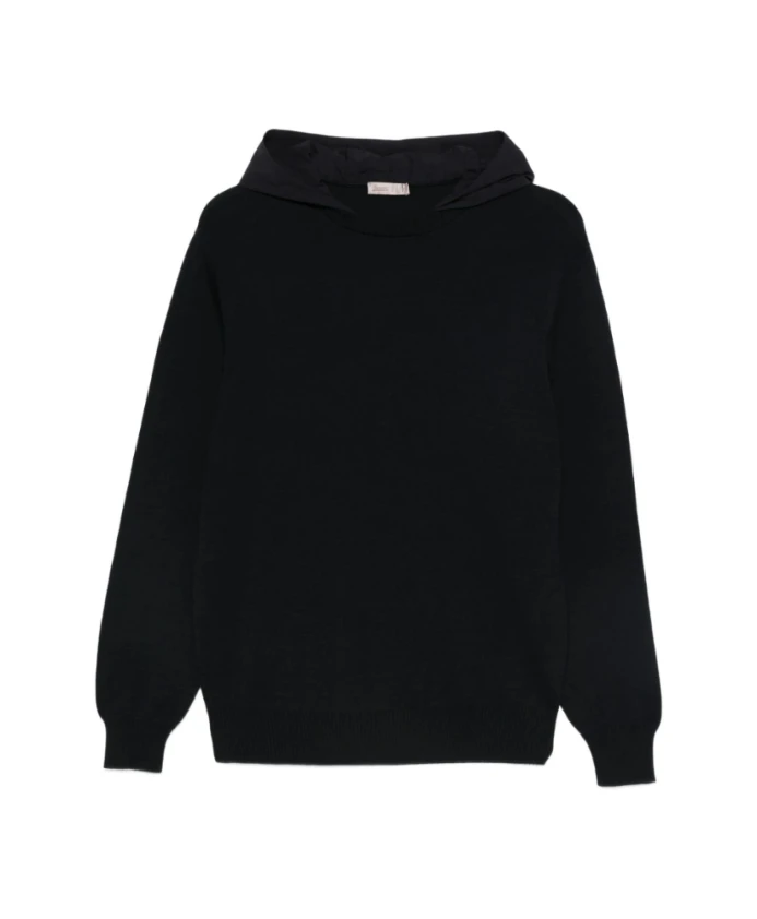 Синие хлопковые худи с ребристыми манжетами Herno, синий
Синие хлопковые худи с ребристыми манжетами Herno, синий