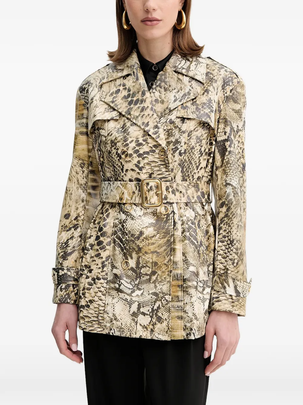 Пальто со змеиным узором и поясом Marciano By Guess, нейтральный
Пальто со змеиным узором и поясом Marciano By Guess, нейтральный