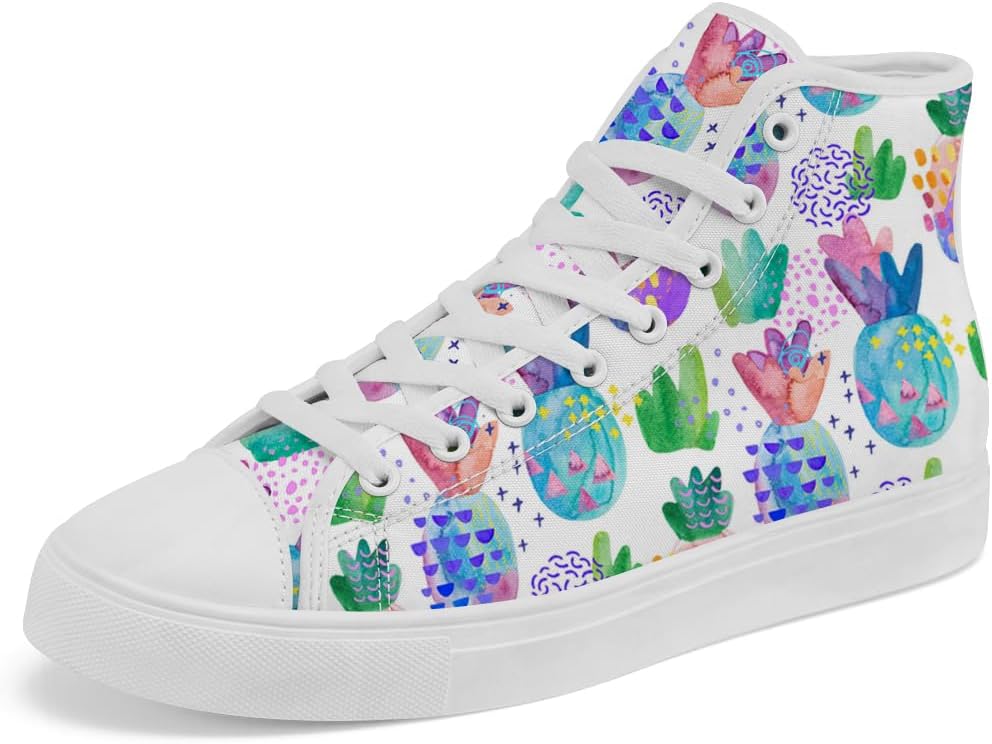 Женские и мужские высокие кеды с ананасом, тропические высокие кеды на шнуровке, повседневная обувь из холста для мужчин и женщин Chebing, белый
Женские и мужские высокие кеды с ананасом, тропические высокие кеды на шнуровке, повседневная обувь из холста для мужчин и женщин Chebing, белый