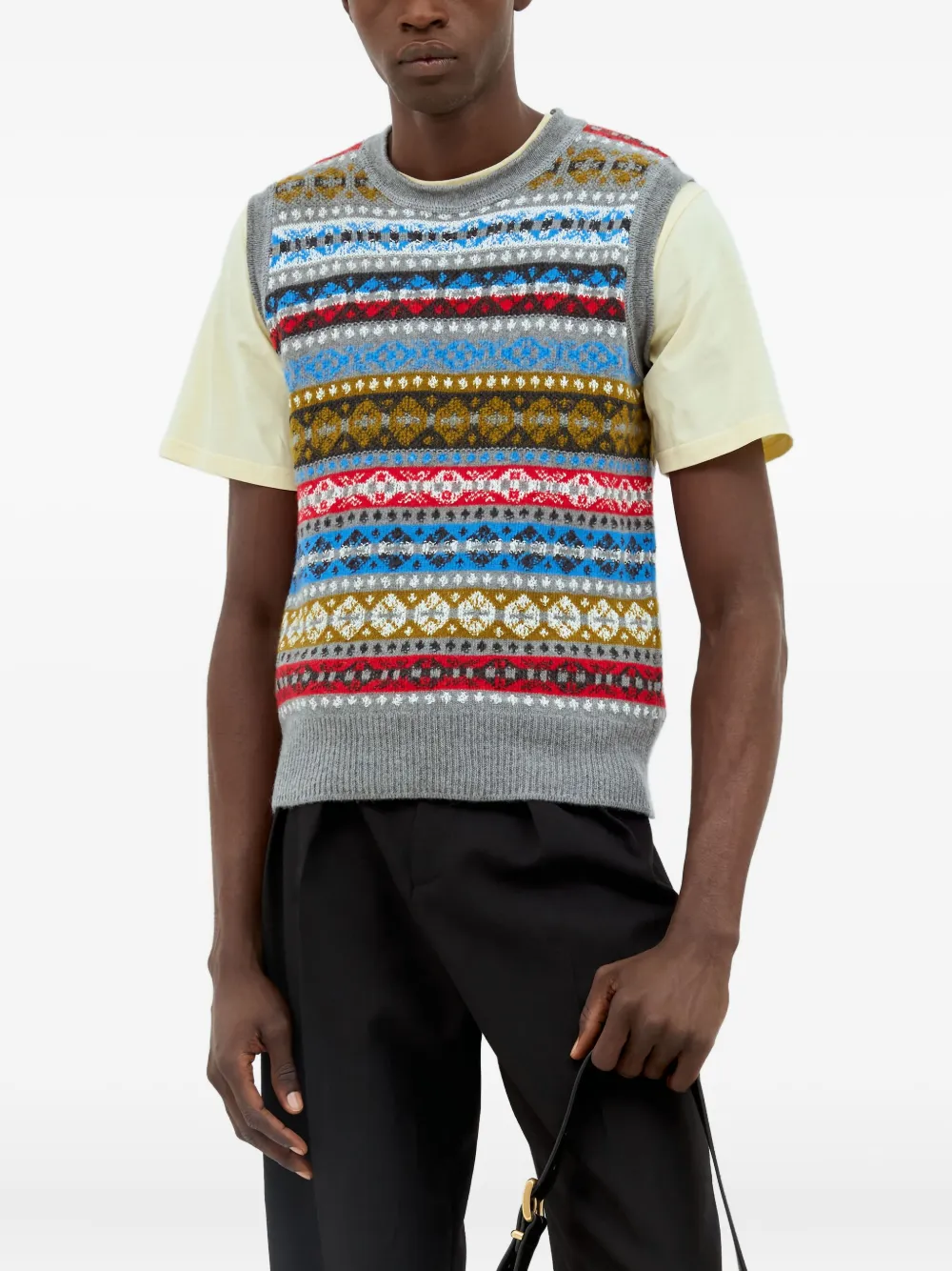 Жилет с узором Wales Bonner, серый
Жилет с узором Wales Bonner, серый