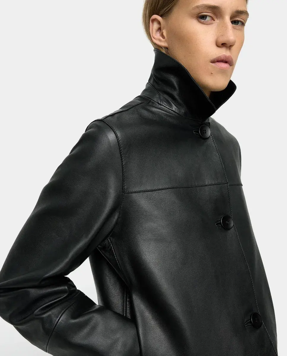 Женская куртка 100% кожа с пуговицами на гладкой поверхности Parfois, черный
Женская куртка 100% кожа с пуговицами на гладкой поверхности Parfois, черный