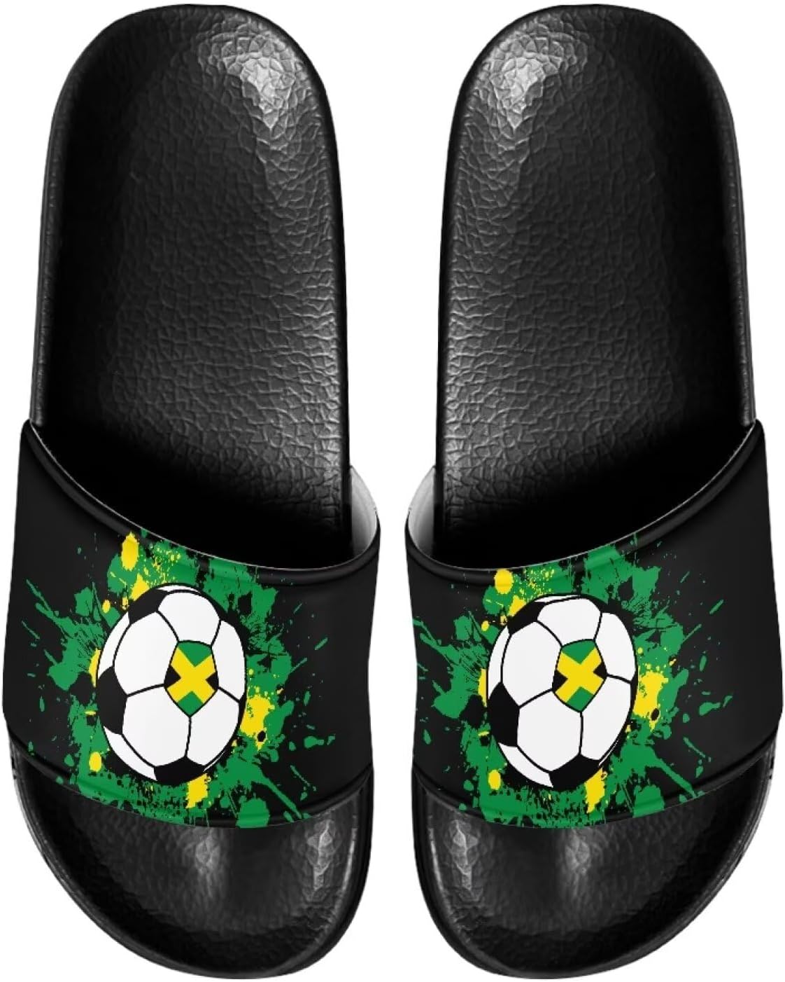 Мужские шлепанцы сандалии Стильные летние тапочки Повседневные пляжные шлепанцы Нескользящие тапочки для ванной Pugasmiru, Jamaica Flag Soccer Pattern
Мужские шлепанцы сандалии Стильные летние тапочки Повседневные пляжные шлепанцы Нескользящие тапочки для ванной Pugasmiru, Jamaica Flag Soccer Pattern