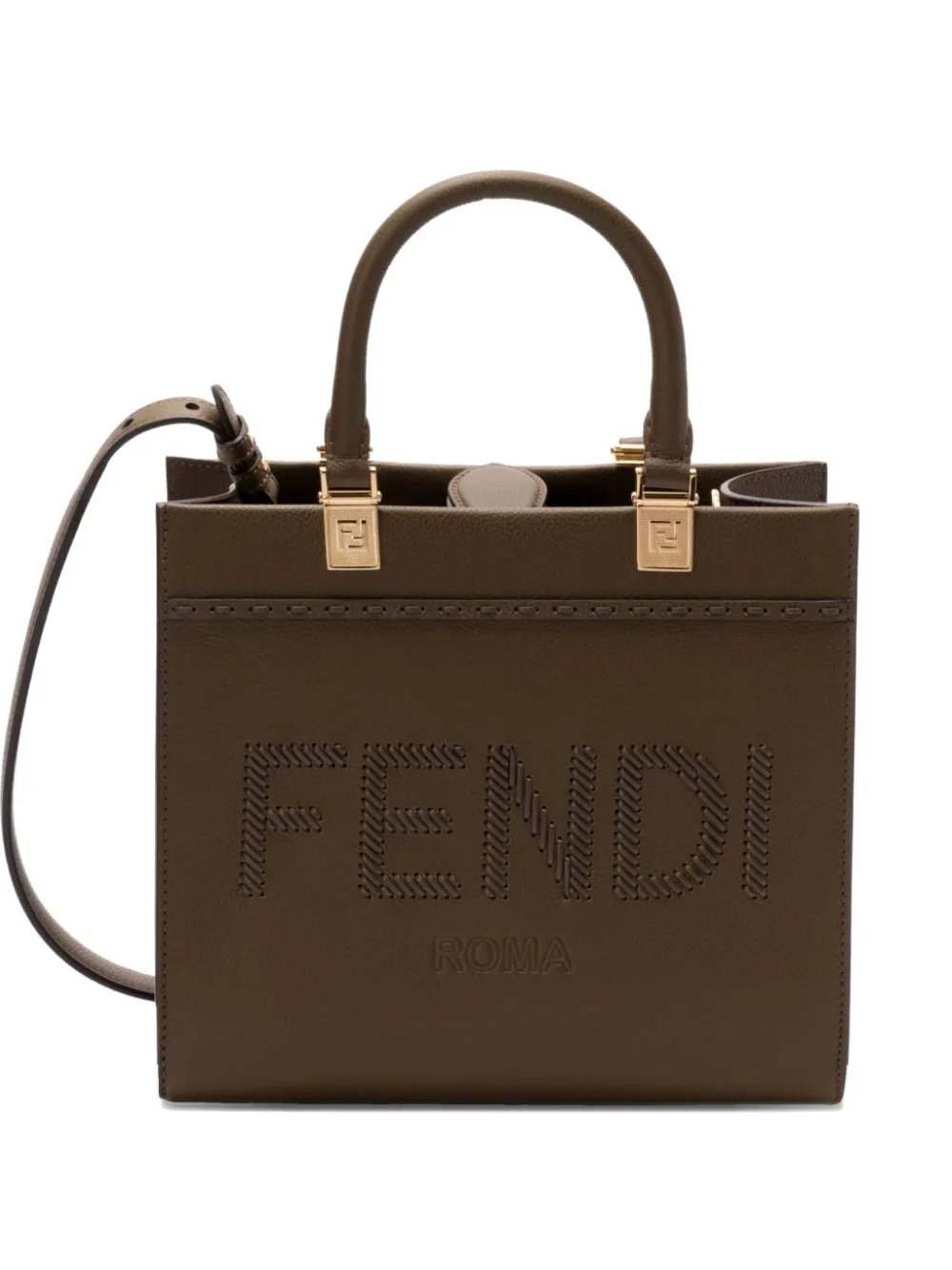 Маленькая сумка-тоут sunshine FENDI, коричневый
Маленькая сумка-тоут sunshine FENDI, коричневый
