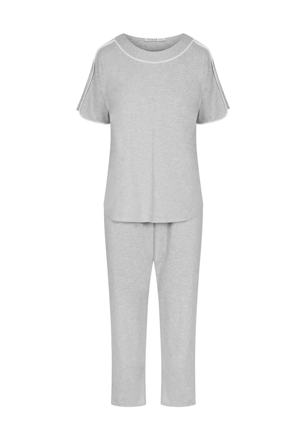 Пижама высокого класса, длина 7/8, однотонная, женская Louis Féraud, цвет Heather Grey
Пижама высокого класса, длина 7/8, однотонная, женская Louis Féraud, цвет Heather Grey