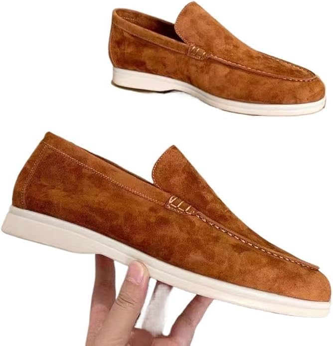Мужские замшевые лоферы-мокасины без шнурков для лета, легкие и дышащие, плоские повседневные туфли, прогулок и оксфорды Eimeinuosy, коричневый
Мужские замшевые лоферы-мокасины без шнурков для лета, легкие и дышащие, плоские повседневные туфли, прогулок и оксфорды Eimeinuosy, коричневый