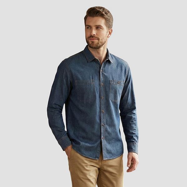 Мужская рубашка из 100% хлопка slim denim с длинным рукавом и двумя карманами Cloudstyle, Dark Blue
Мужская рубашка из 100% хлопка slim denim с длинным рукавом и двумя карманами Cloudstyle, Dark Blue