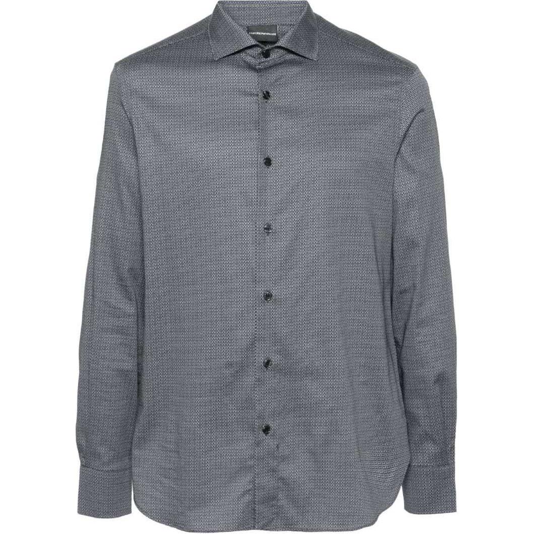 Геометрический принт поплиновая рубашка EMPORIO ARMANI, синий
Геометрический принт поплиновая рубашка EMPORIO ARMANI, синий