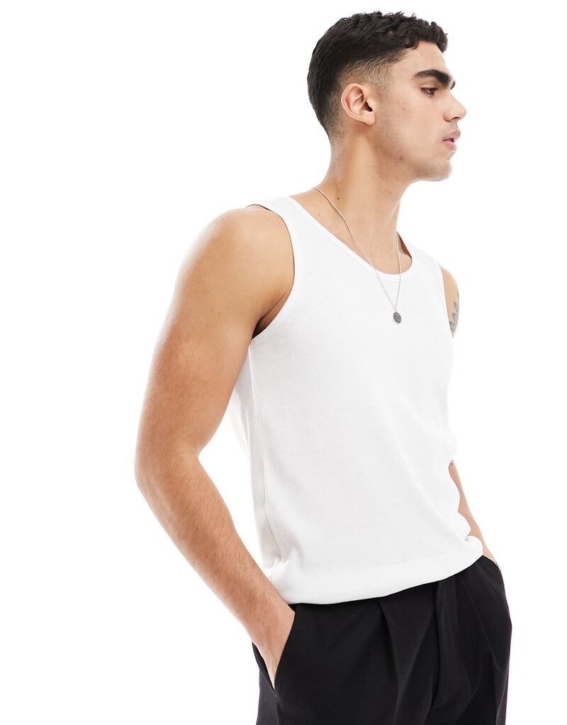 Brave Soul – классическая майка в рубчик белого цвета
Brave Soul – классическая майка в рубчик белого цвета