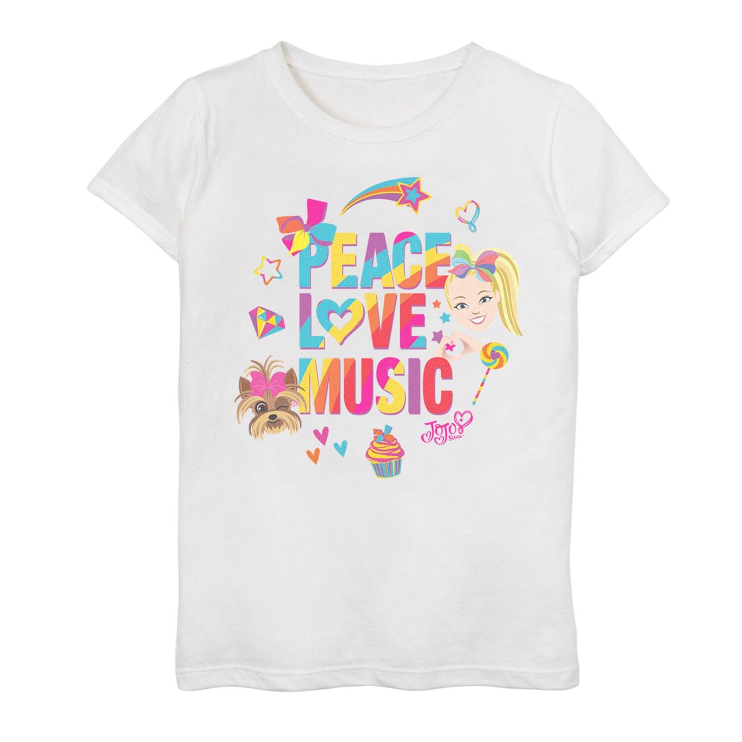 Футболка JoJo Siwa "Peace Love Music" для девочек 7–16 лет Licensed Character, белый
Футболка JoJo Siwa "Peace Love Music" для девочек 7–16 лет Licensed Character, белый