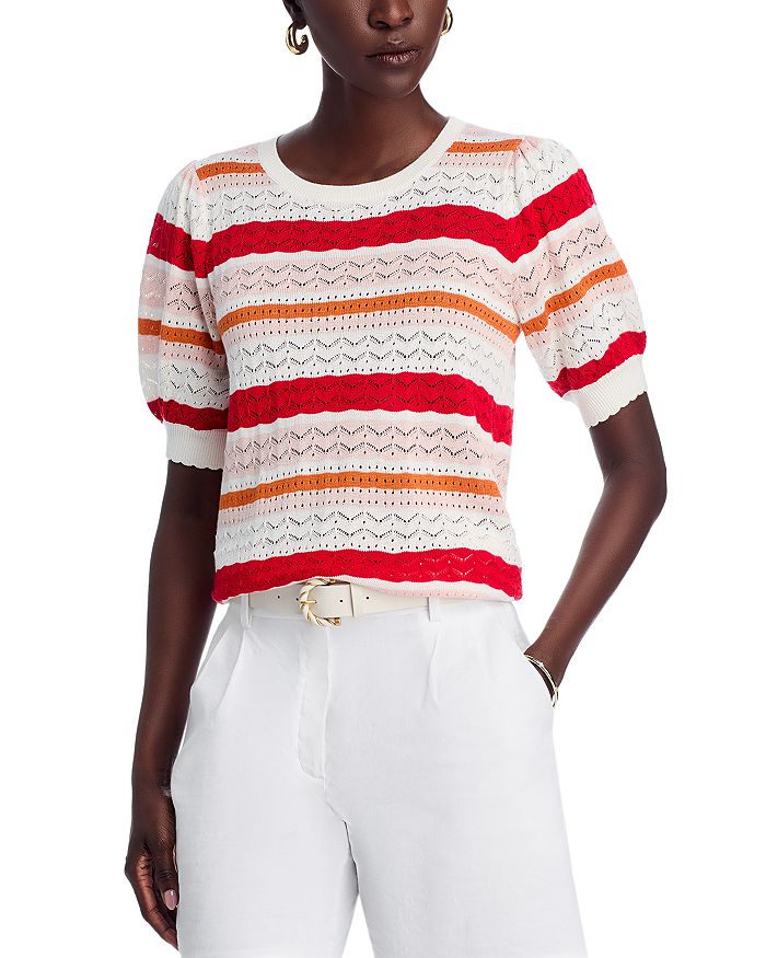 Свитер с рукавом буф и ажурной вязкой T Tahari, мультиколор
Свитер с рукавом буф и ажурной вязкой T Tahari, мультиколор