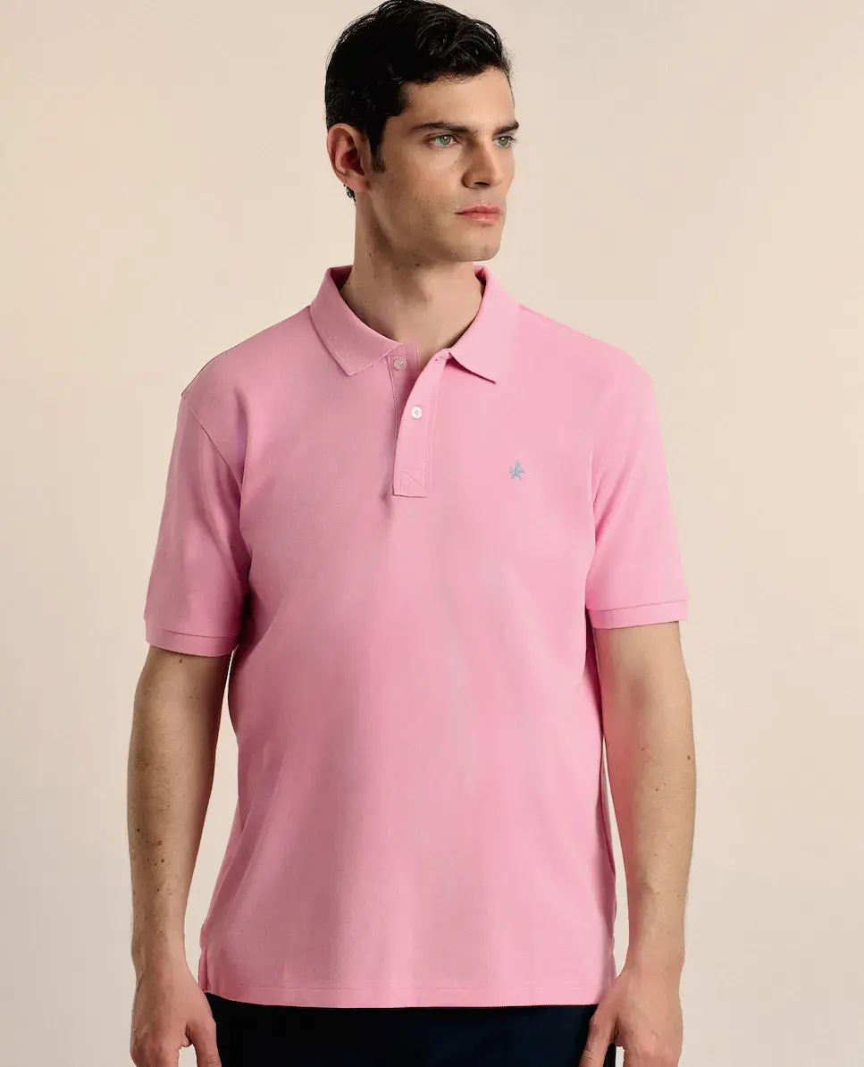 Мужская рубашка-поло классического кроя с короткими рукавами из пике Valecuatro, розовый
Мужская рубашка-поло классического кроя с короткими рукавами из пике Valecuatro, розовый