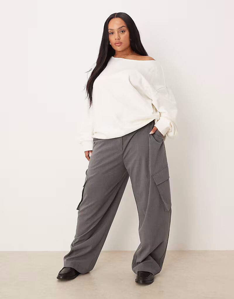 Брюки-бочонки Curve строгие, анатомического кроя Asos Design, темно-серый
Брюки-бочонки Curve строгие, анатомического кроя Asos Design, темно-серый
