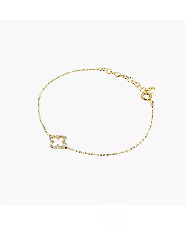 Браслет из стерлингового серебра 18 карат с позолотой и изображением клевера — идея для праздничного подарка Bearfruit Jewelry, gold
Браслет из стерлингового серебра 18 карат с позолотой и изображением клевера — идея для праздничного подарка Bearfruit Jewelry, gold