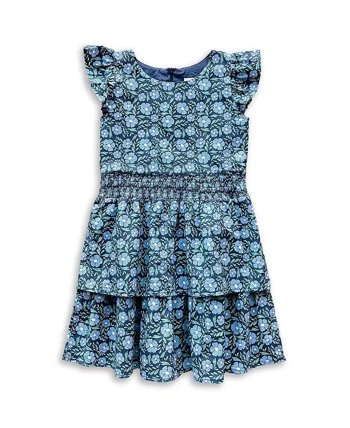 Платье для девочек с цветочным принтом и сборками на талии Florence Eiseman, синий
Платье для девочек с цветочным принтом и сборками на талии Florence Eiseman, синий