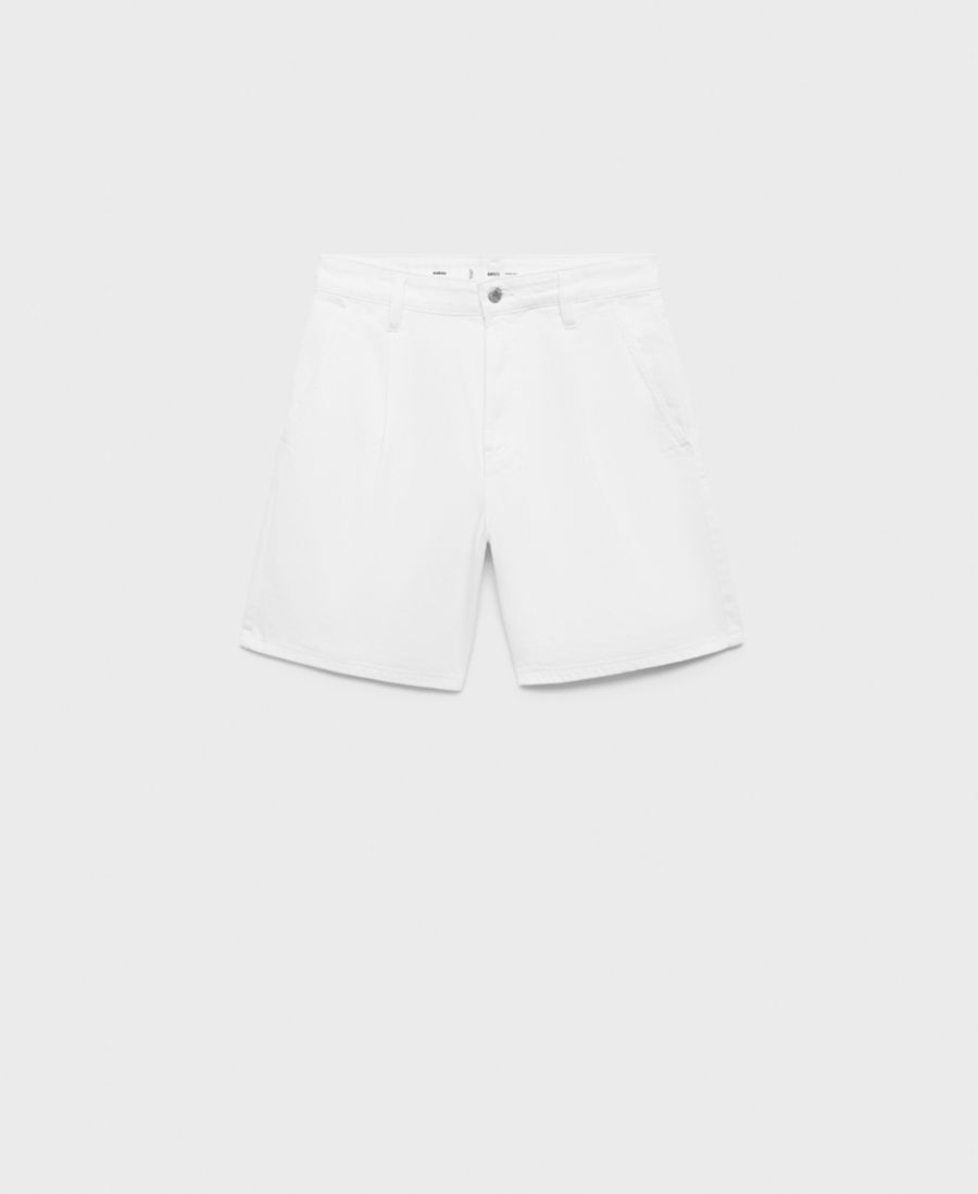 Женские джинсовые шорты-бермуды со средней посадкой и плиссировкой MANGO, Off White
Женские джинсовые шорты-бермуды со средней посадкой и плиссировкой MANGO, Off White