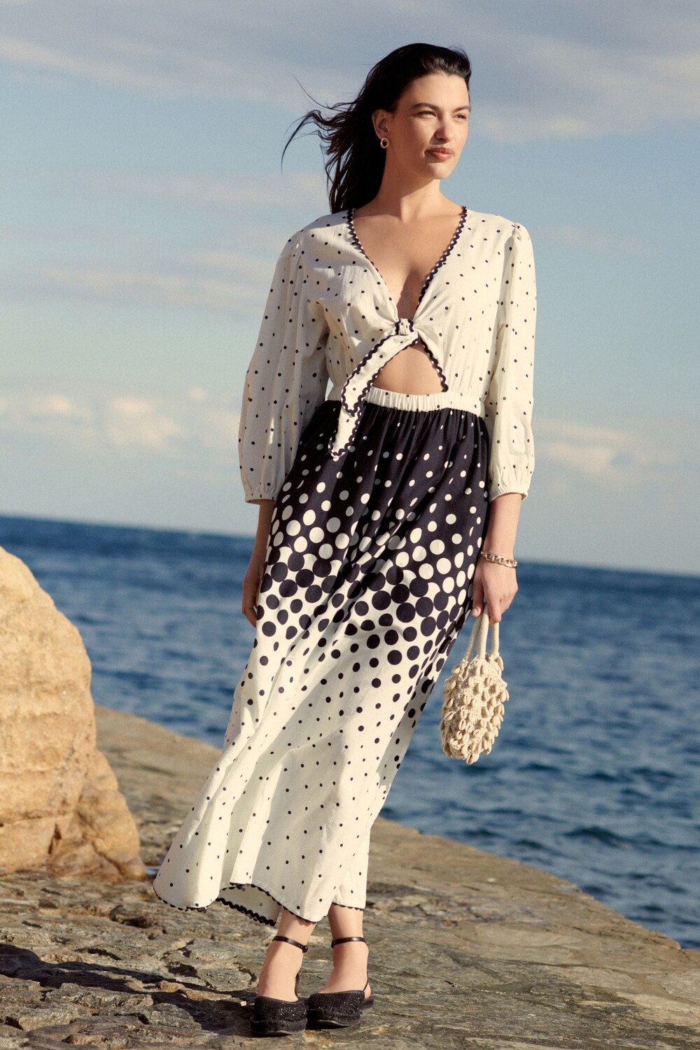 Летнее платье с длинными рукавами и завязками Next, белый
Летнее платье с длинными рукавами и завязками Next, белый