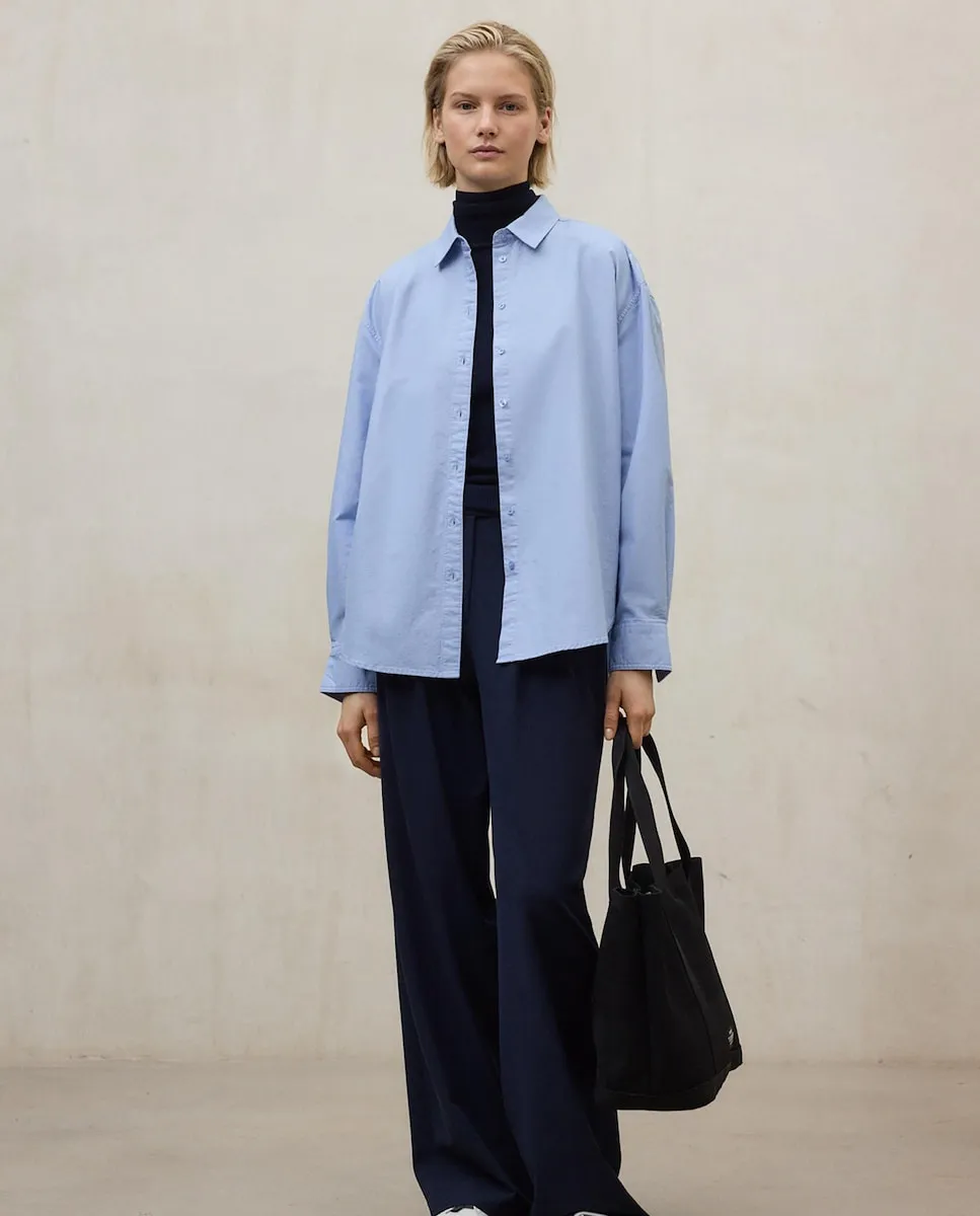 Классическая женская рубашка на пуговицах Ecoalf, синий
Классическая женская рубашка на пуговицах Ecoalf, синий