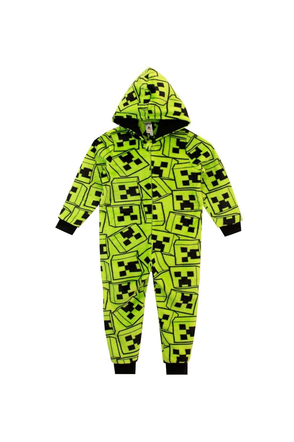 Комбинезон-комбинезон с флисовым капюшоном All In One с принтом Creeper Minecraft, зеленый
Комбинезон-комбинезон с флисовым капюшоном All In One с принтом Creeper Minecraft, зеленый