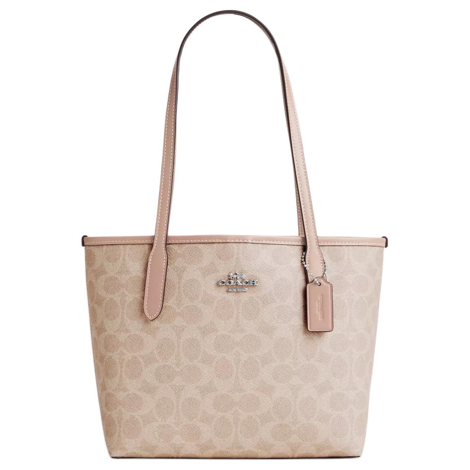 COACH Городская сумка тоут из прорезиненного хлопка с кожаными вставками
COACH Городская сумка тоут из прорезиненного хлопка с кожаными вставками