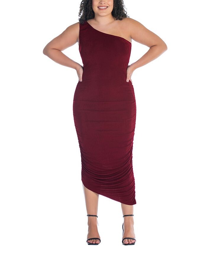 Плюс размер Облегающее платье на одно плечо со складками 24seven Comfort Apparel, цвет Wine
Плюс размер Облегающее платье на одно плечо со складками 24seven Comfort Apparel, цвет Wine