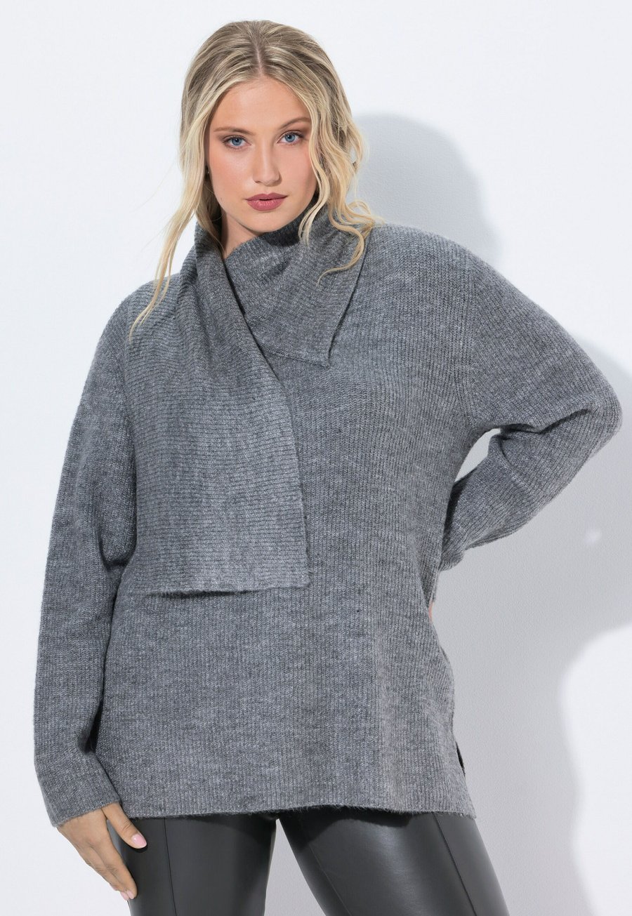 Джемпер Ulla Popken INTEGRATED SCARF SWEATER, Concrete Grey/Grey
Джемпер Ulla Popken INTEGRATED SCARF SWEATER, Concrete Grey/Grey