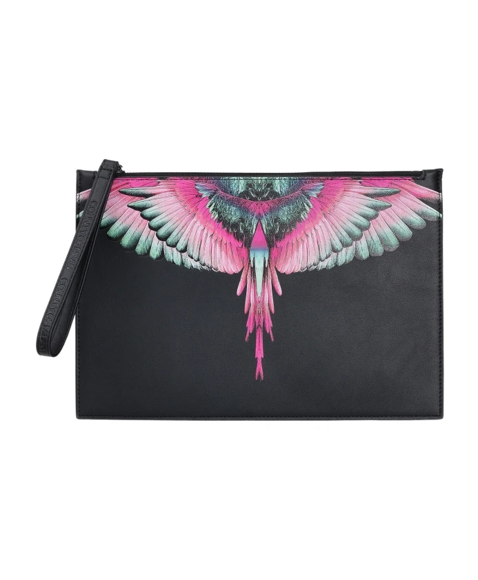 Сумочка-Клатч с разноцветными крылышками. Marcelo Burlon, черный
Сумочка-Клатч с разноцветными крылышками. Marcelo Burlon, черный