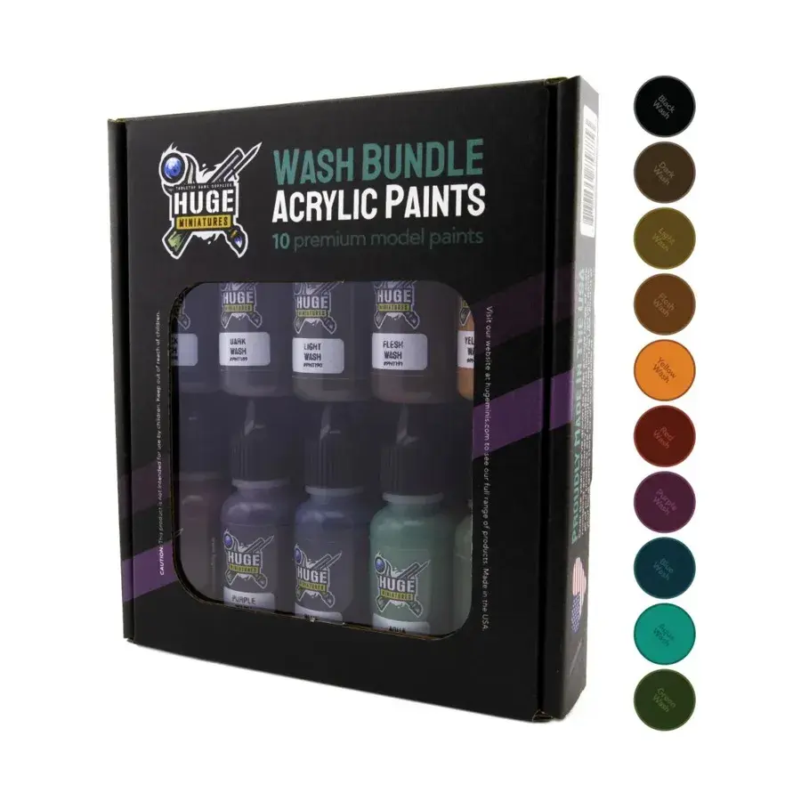 Набор акриловых красок Wash Bundle, Paint & Paint Sets (Huge Miniatures)
Набор акриловых красок Wash Bundle, Paint & Paint Sets (Huge Miniatures)