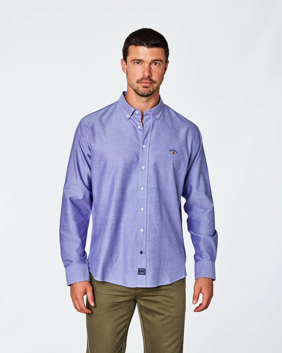 Оксфордская рубашка мужская классического кроя гладкая Spagnolo, синий
Оксфордская рубашка мужская классического кроя гладкая Spagnolo, синий