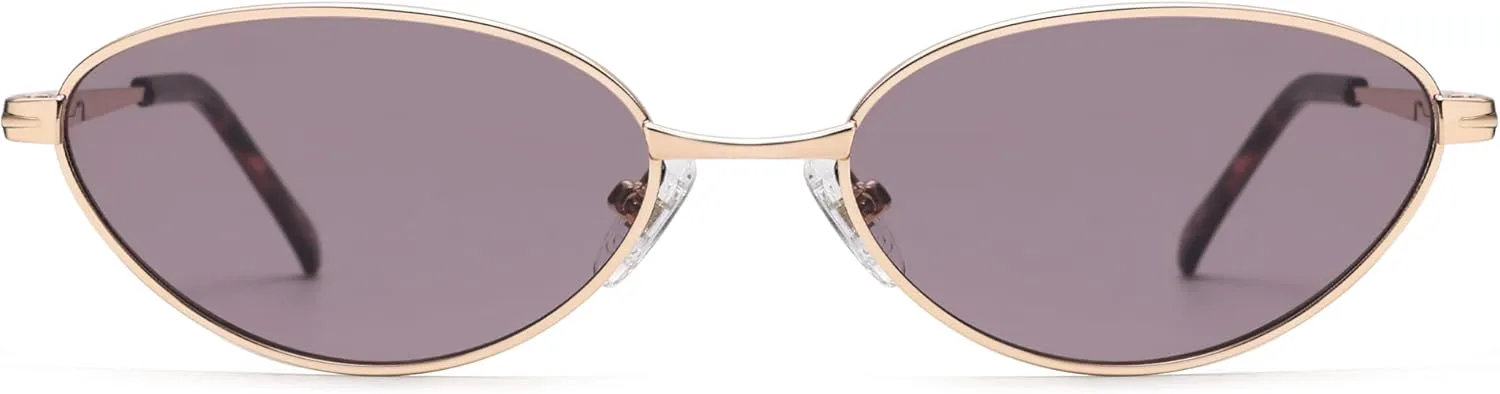 Ретро-солнцезащитные очки «кошачий глаз» овальной формы для женщин, винтажная металлическая оправа с пружинным шарниром, модные очки AP3730 Appassal, Gold / Purple
Ретро-солнцезащитные очки «кошачий глаз» овальной формы для женщин, винтажная металлическая оправа с пружинным шарниром, модные очки AP3730 Appassal, Gold / Purple