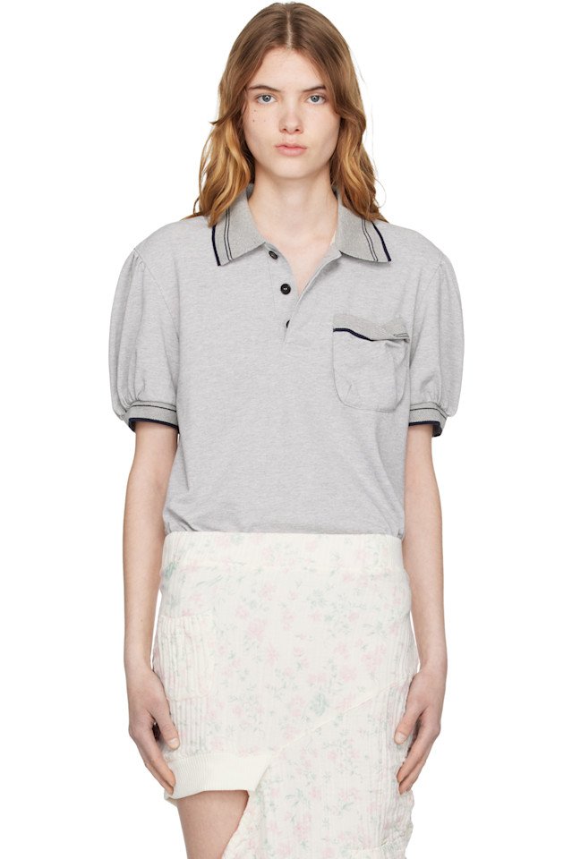 Пышное поло пике Open Yy, серый
Пышное поло пике Open Yy, серый