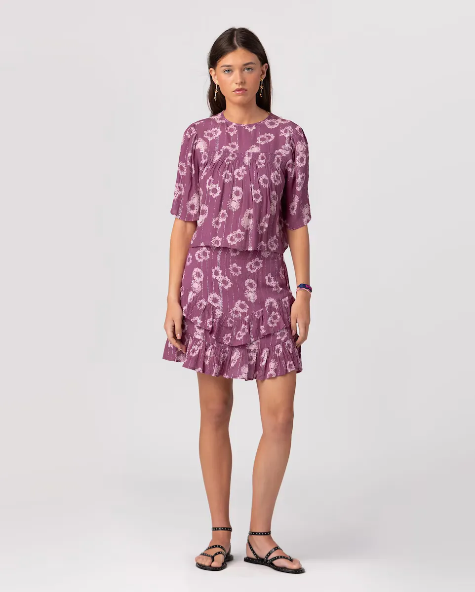 Мини-юбка с принтом и оборками по низу Noon, пурпурный
Мини-юбка с принтом и оборками по низу Noon, пурпурный