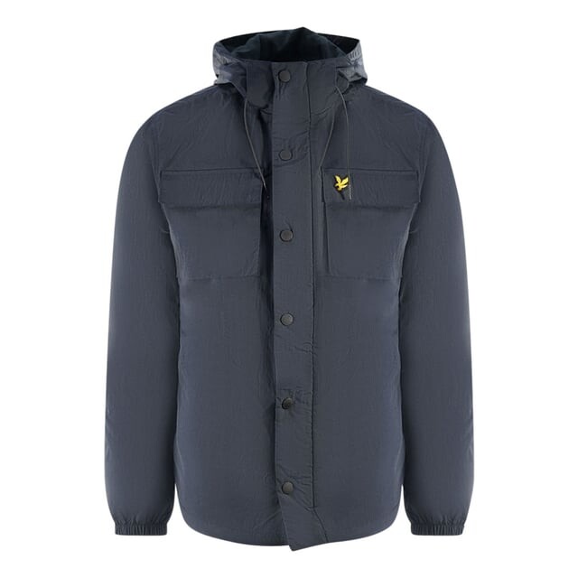 Темно-Синяя куртка с капюшоном и карманом Lyle & Scott, синий 
Темно-Синяя куртка с капюшоном и карманом Lyle & Scott, синий