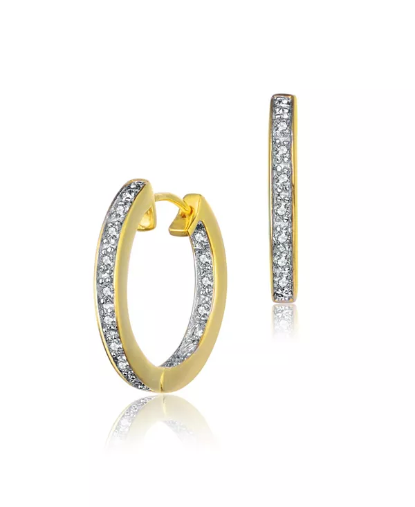 Серьги-Кольца круглой формы «хагги» из стерлингового серебра с кубическим цирконием Genevive, gold
Серьги-Кольца круглой формы «хагги» из стерлингового серебра с кубическим цирконием Genevive, gold