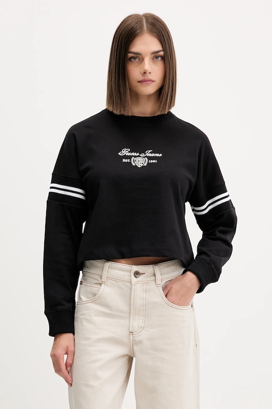 Хлопковая толстовка Guess Jeans, черный
Хлопковая толстовка Guess Jeans, черный