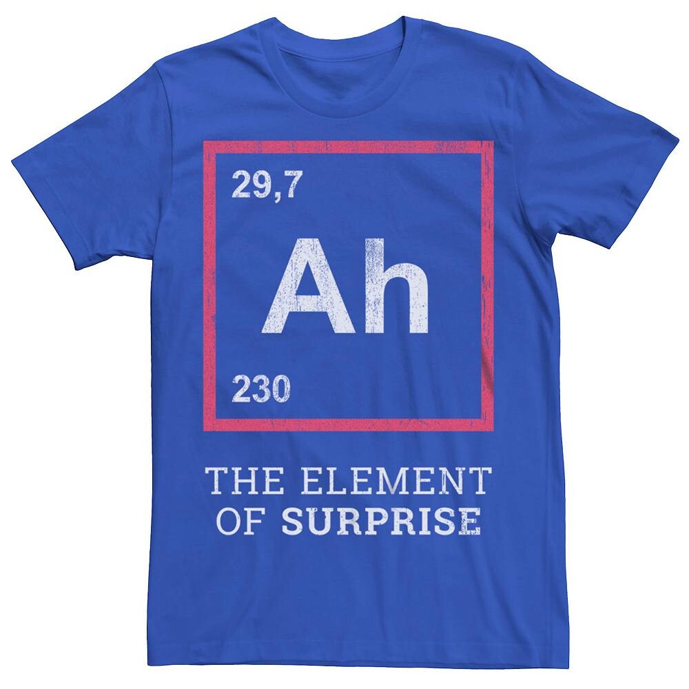 Мужская футболка с рисунком Ah The Element Of Surprise Licensed Character, цвет Royal
Мужская футболка с рисунком Ah The Element Of Surprise Licensed Character, цвет Royal