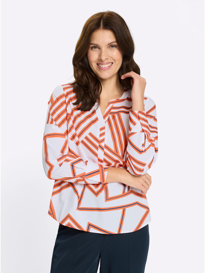 Блузка-слипон с бело-оранжевым принтом Sieh an!
Блузка-слипон с бело-оранжевым принтом Sieh an!