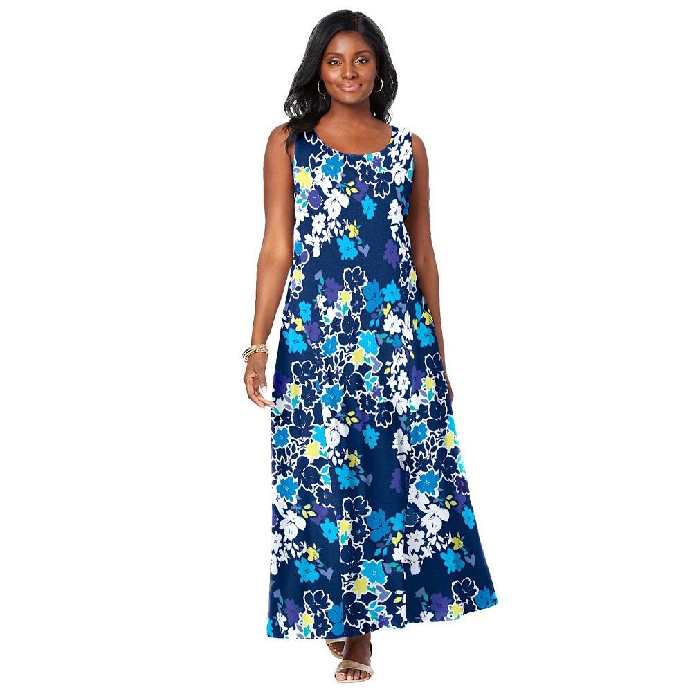 Jessica London Женское платье макси из эластичного хлопка больших размеров, цвет Blue Flower
Jessica London Женское платье макси из эластичного хлопка больших размеров, цвет Blue Flower