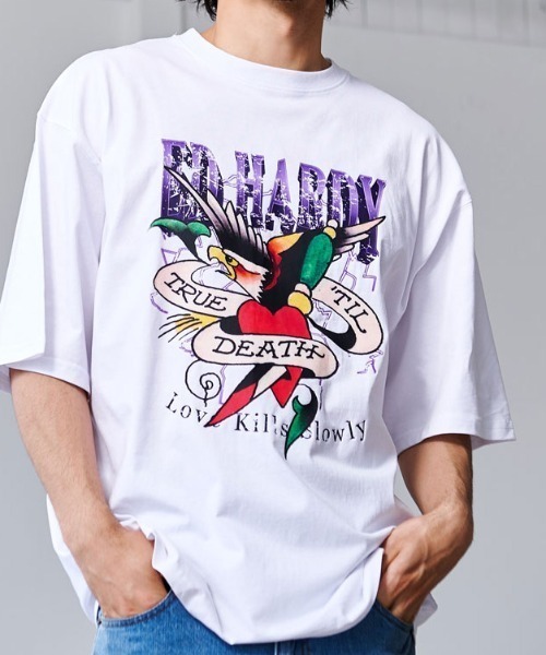 Футболка с коротким рукавом, круглым вырезом, с принтом орла, бренд Ed Hardy, белый
Футболка с коротким рукавом, круглым вырезом, с принтом орла, бренд Ed Hardy, белый