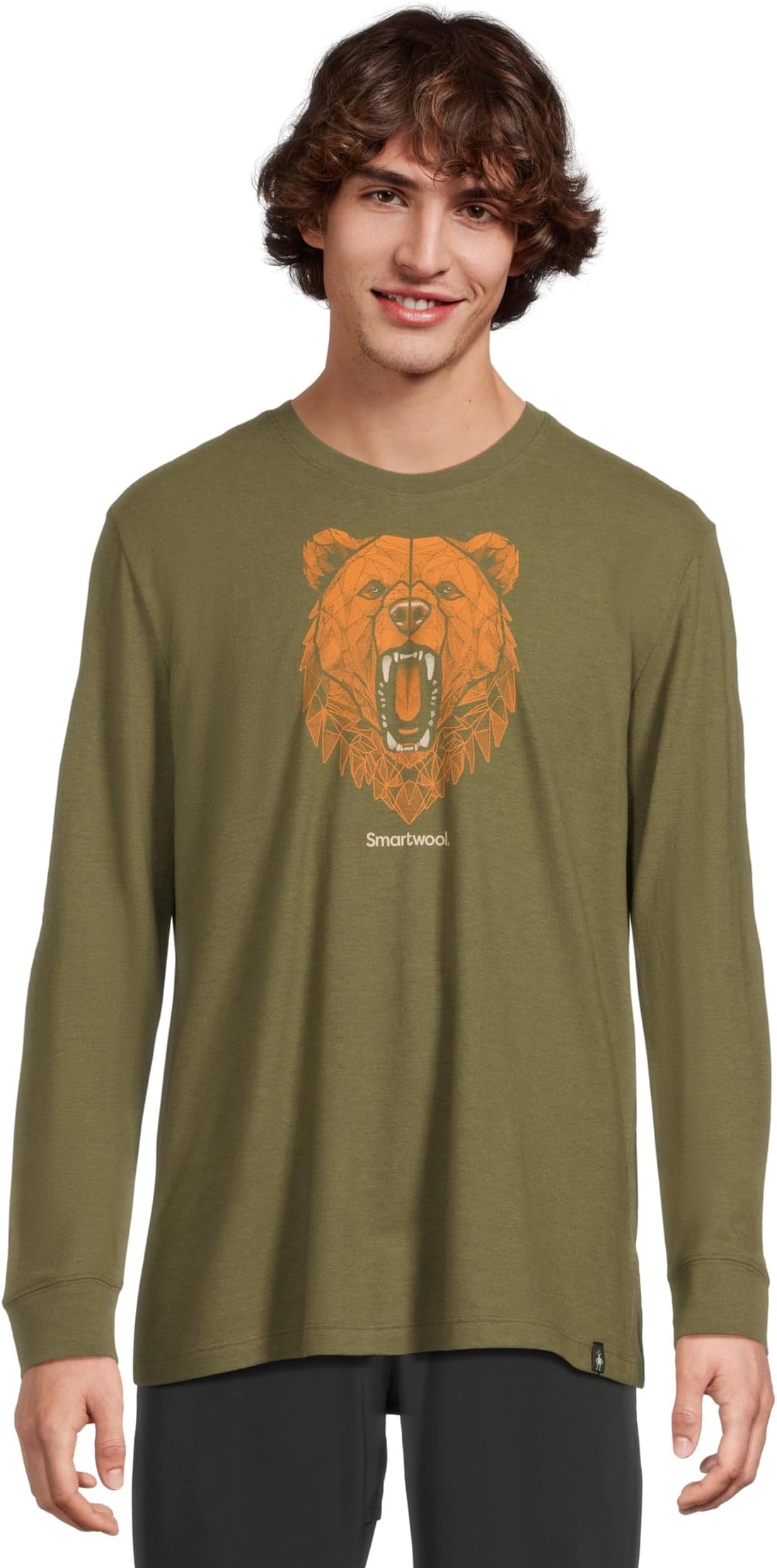 Мужская футболка с длинным рукавом и геометрическим рисунком медведя Smartwool, Winter Moss
Мужская футболка с длинным рукавом и геометрическим рисунком медведя Smartwool, Winter Moss